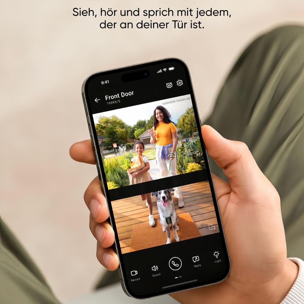Security Video Doorbell (T8214) with two cameras and crystal-clear 2K resolution