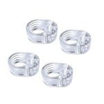 Ensemble D'Arrêt De Porte En Silicone Transparent - Amortisseur Et Protection Murale