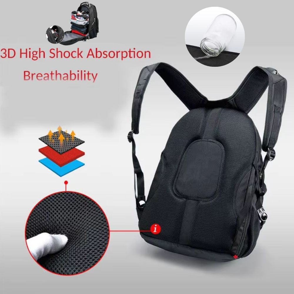 Swiss-Style 17-Zoll Multifunktionaler Reiserucksack mit USB-Anschluss, Wasserabweisend