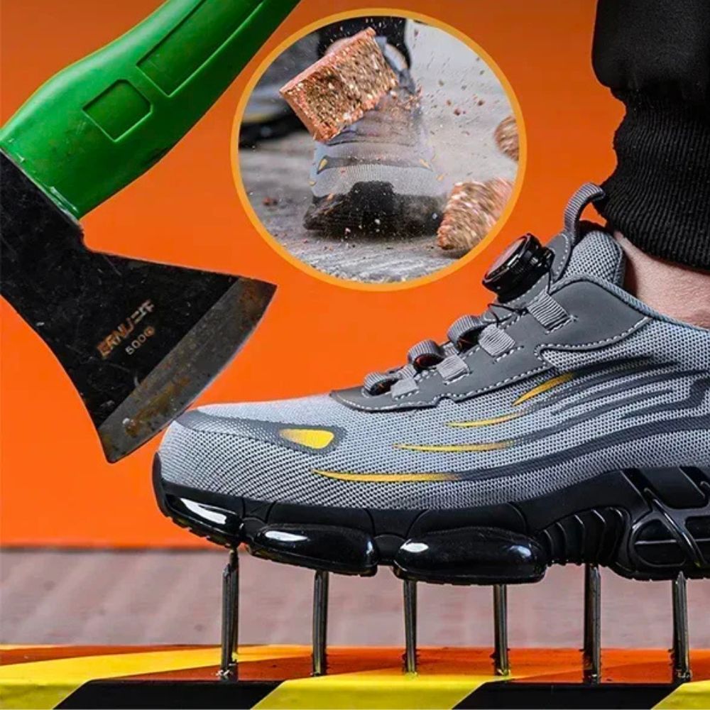 Rotating Button Sicherheitsschuhe | Herren Outdoor-, Arbeitsschuhe: Anti-Smash, Anti-Puncture